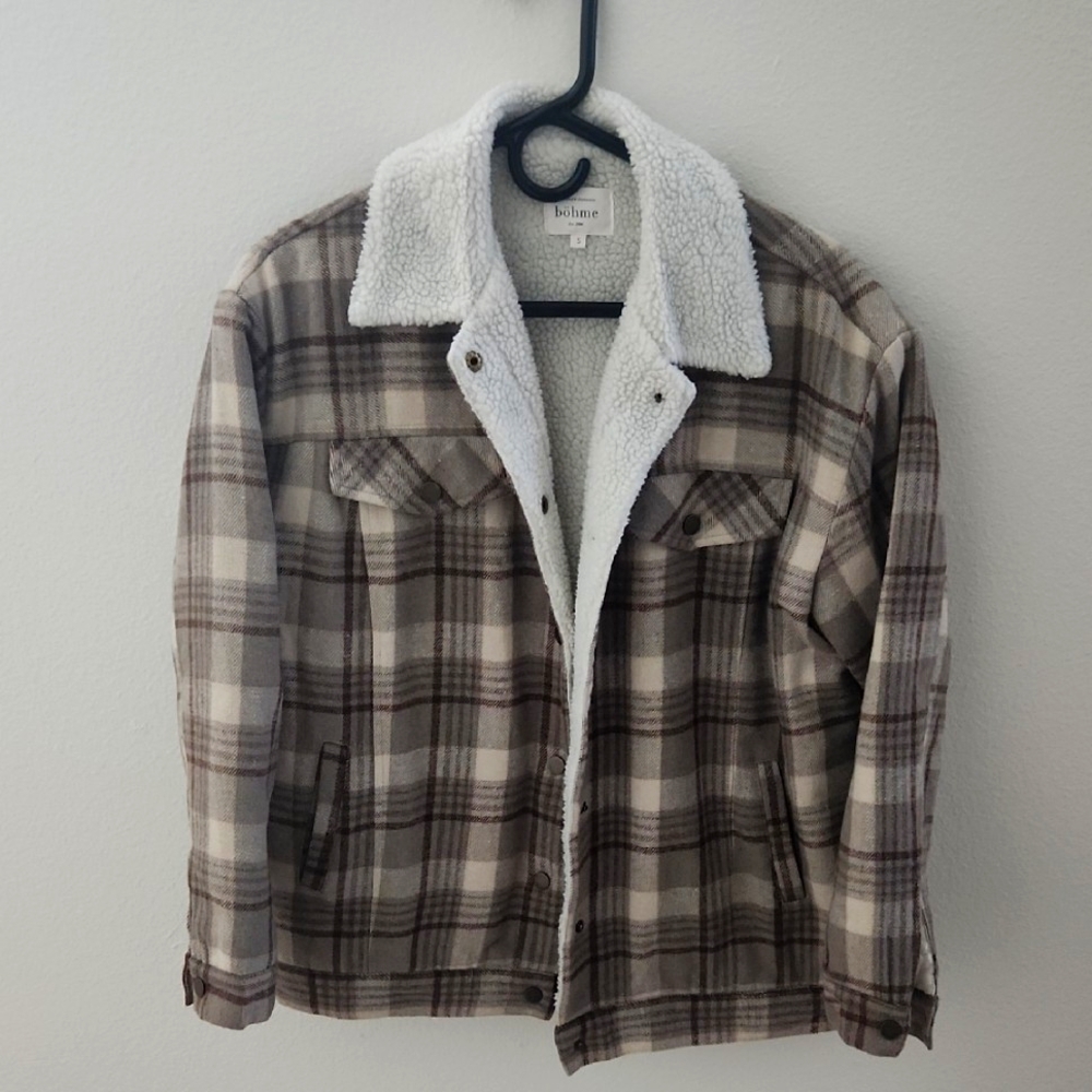 Böhme Brown Plaid Sherpa-Lined Jacket